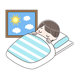 ぐっすり眠る人